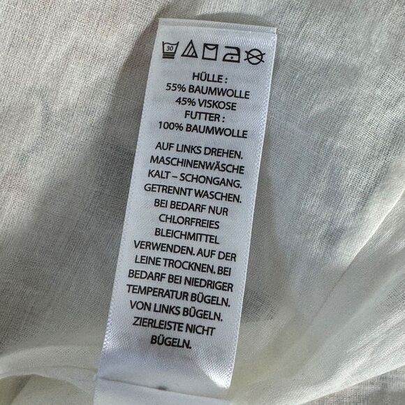 Lucky Brand White Floral V Neck Ruffle Trim Dress Sz 8 - Picture 7 of 7